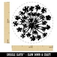 thumbnail image 2 of Queen Anne's Lace Flower Silhouette Doodle Sketch Self-Inking Rubber Stamp Ink Stamper - Blue Ink - Large 1-1/2 Inch, 2 of 7