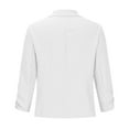 thumbnail image 6 of Duoif Womens Blazer, Women 3/4 Sleeve Suit Jackets Open Front Lightweight Work Suit Outer Wear Corporate Outfits for Women White XXL, 6 of 7