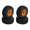 thumbnail image 4 of 1/10 Neumáticos RC Goma Plástico Agarre Fuerte Amortiguación Fuerte Ruedas de Coche RC Engrosadas con Acopladores para SCX10 Naranja YUNYI BRAND Deportes, 4 of 8