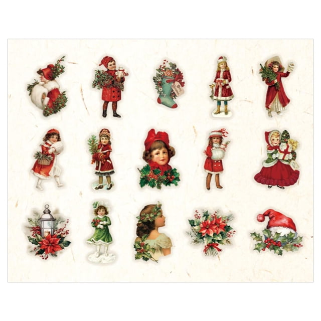 Less Than 5 Stickers Christmas Santa School Party Holiday Decoration and Craft Card Gift Envelope Box White