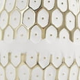 thumbnail image 6 of DecMode 10" Geometric Dot Gold Metal Vase with White Accents, 6 of 10