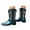 Blue, variant on Embroidery Cowboy Boots for Women Western Black Boots Square Toe Retro Mid Calf Boots