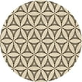 thumbnail image 1 of Ahgly Company Indoor Round Patterned Wheat Beige Area Rugs, 7' Round, 1 of 6