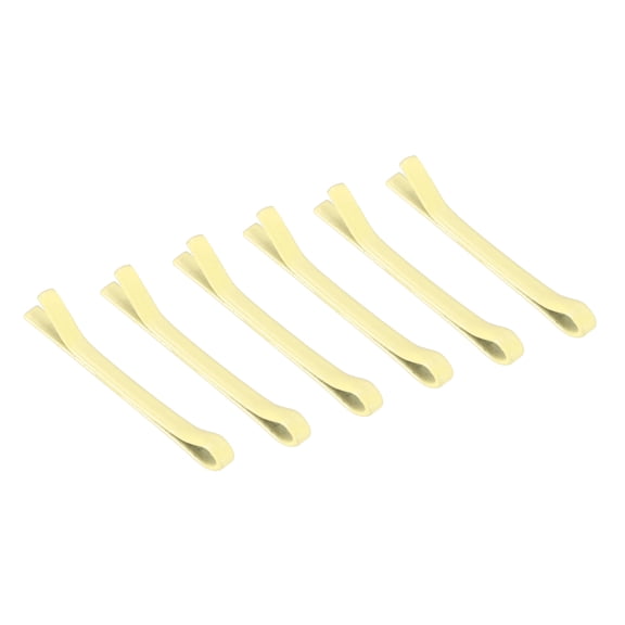 Uxcell 6Pcs Tiny Doll Hair Pins, 0.59" Beige Mini Metal Hair Clips Bobby Pins