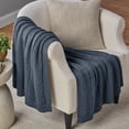 thumbnail image 2 of Mainstays Windowpane Knit Greystone Throw, 50 in x 72 in, 2 of 6