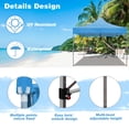 thumbnail image 3 of Lacoo 10' x 10' Pop-up Canopy with Straight Legs Wedding Party Tent Folding Gazebo Beach Canopy with Carry Bag,Blue, 3 of 7