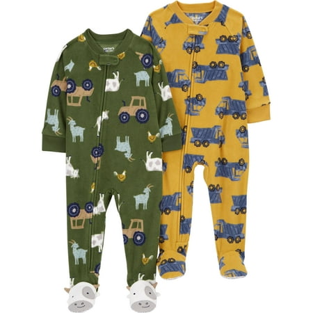 

Carter s Child of Mine Toddler Boy Pajama Sleeper 2-Pack One-Piece Sizes 12M-5T