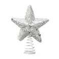 thumbnail image 4 of Adorno de Estrella para La Copa Del árbol de Navidad, Adorno para La Copa Del árbol con Purpurina, para Porche, Salón de Baile, Decoración Navideña, a plata, 4 of 8