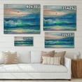 thumbnail image 4 of Designart 'Blue Waves Breaking At The Beach Landscape II' Nautical & Coastal Print on Natural Pine Wood, 4 of 5