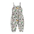 thumbnail image 2 of Toddler Baby Girls Jumpsuits Kids Cartoon Print Strap Romper Backless Harem Pants Bodysuit Outfits with Pockets 1-6 Years, 2 of 5