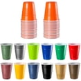 thumbnail image 4 of Disposable Plastic Cups, Orange Disposable Cups, 12 Ounce Plastic Party Cups, Strong and Sturdy Disposable Cups for Party, Wedding, Christmas, Halloween Party Cup, 100 Pack (Orange, 12OZ), 4 of 10