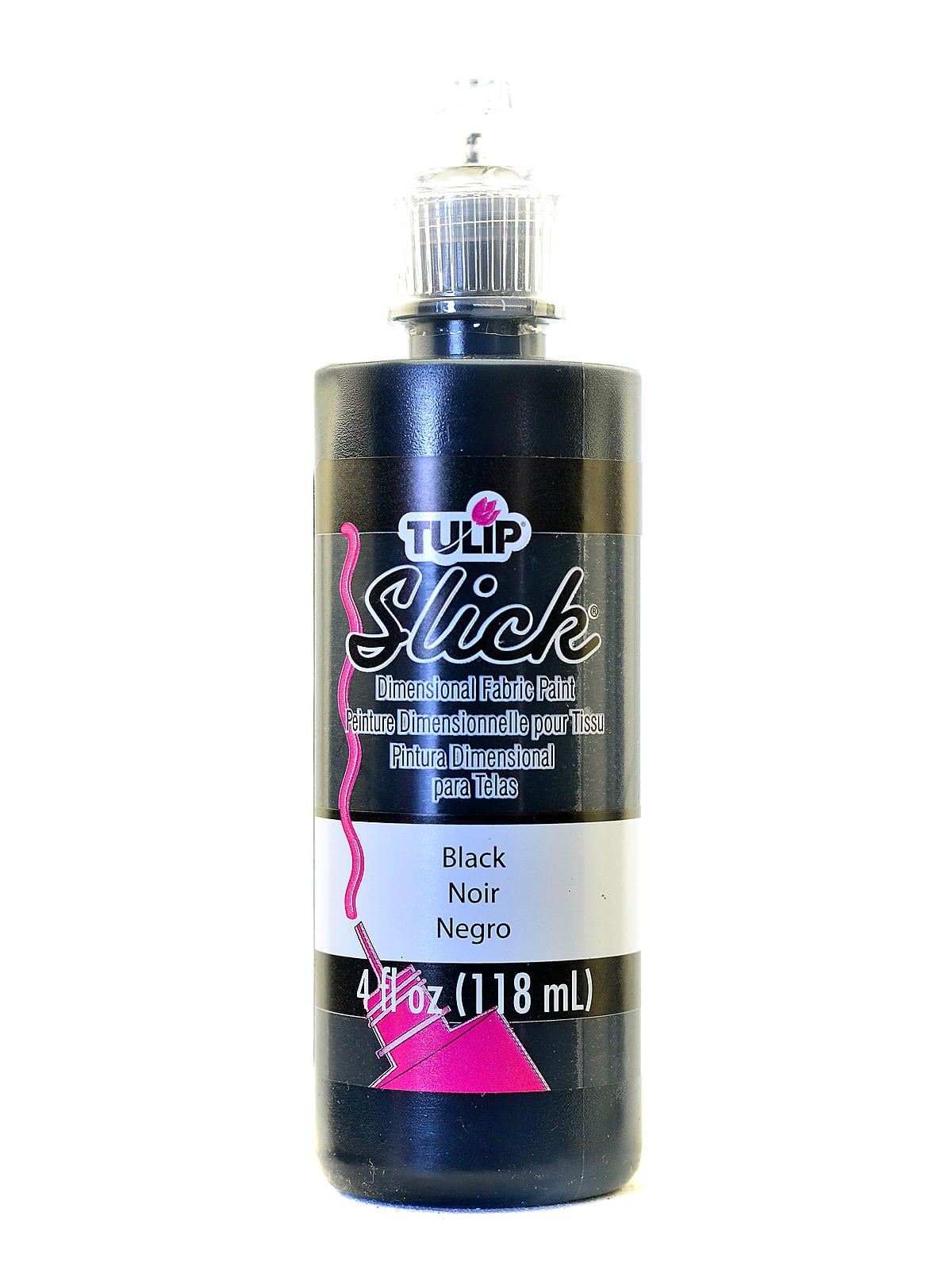 Slick Dimensional Fabric Paint black, 4 oz. (pack of 4)