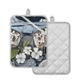 thumbnail image 2 of Butterflies and Flowers Oven Mitts Pot Holders 2 pcs Heat Resistant for Kitchen Baking Grilling, 2 of 7