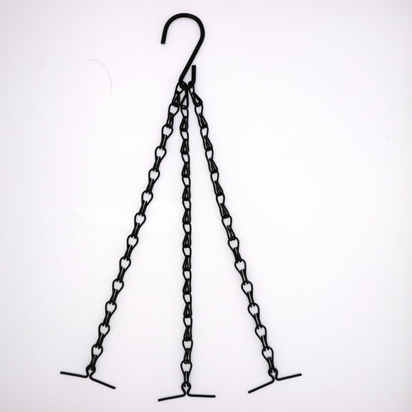 Cadena negra de doble ocho de 1,2 líneas, cadena negra para colgar macetas, cadena negra de hierro para colgar macetas, cadena para colgar macetas, gancho para cestas de flores