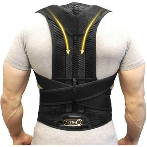 Back Brace Posture Corrector for Men and Women, Full Adjustable for Upper and Lower Back Pain Relief- Scoliosis Hunchback Thoracic Spine Corrections and Back Support