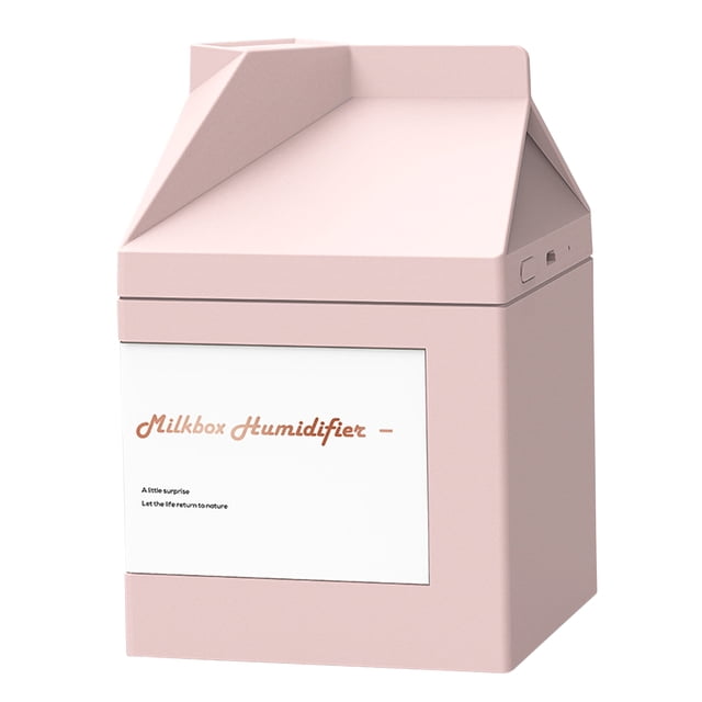 Humidifier Creative Milk Carton Humidifier Desktop USB Charging Atomizer Whisper-Quiet Mute Mini Humidifier Portable Small Humidifier for Study Office Dormitory Bedroom