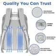 thumbnail image 5 of PILLANI Baby Diaper Bag Backpack - Large Bag for Boys & Girls, Waterproof Diaper Backpack - Travel Diaper Bags w/Changing Pad, Baby Registry Search & Shower Gifts - Essentials Must Haves Newborn Stuf, 5 of 8