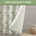 thumbnail image 3 of Boho Floral 100% Blackout Curtains for Bedroom 84 Inch Length 2 Panels Set, Linen Texture Farmhouse Curtains Beige Tassel for Living Room Vintage Rustic Patterned Printed Western Rod Pocket, 3 of 10