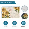 thumbnail image 6 of Sunflower Placemats Set of 8, Farmhouse Floral Bee Brown Vintage Pink Yellow Placemats for Dining Table, Place Mats for Kitchen Tabletop, Waterproof Wipeable Dining Table Mats Set, 6 of 9