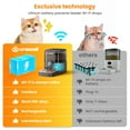 thumbnail image 3 of Oneisall PF06 Wireless Automatic Cat Feeder, 12 Cups/3L WiFi Timed Cat Feeder, 100 Day Extended Runtime Pet Feeder, Automatic Cat Food Dispenser for Large Kibble, Smart App Control, Black, 3 of 9