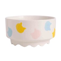 Gytml Outside Dog Water Bowl, Ceramic Heated Water Bowl With Print Pattern Constant 50â Temperature Non- Heated Water Bowl For Dogs Cats Rabbits Birds C-12oz