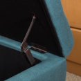 thumbnail image 2 of Harper Teal Fabric Storage Ottoman, 2 of 9