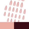 thumbnail image 5 of EBCUE Dot Press on Nails Medium Almond Fake Nails Pink Nails Press ons with Design Full Cover Stick on Nails for Women Manicure,Reusable | Artificial | Nail Sticky Tabs | Easy Apply | 24Pcs, 5 of 6