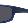 thumbnail image 2 of Polaroid 8411 Full Rim Rectangular Rubber Blue Sunglasses, 2 of 2