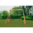 thumbnail image 3 of Trailside Cedar Swingset with Belt Swings and Trapeze Bar, All Wood, Hardware, and Assembly Instructions Included, 3 of 10