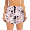 thumbnail image 4 of Lsque Cat Printed Women's Running Shorts with Liner Pockets,Elastic Quick Dry Workout Athletic Gym Yoga Shorts,Womens High Waist Shorts-Large, 4 of 9