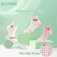 thumbnail image 3 of ELUTONG Toddler Non Slip Socks 12 Pairs Cute Patterns Socks for Girls 1-7 Years, 3 of 5
