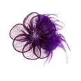 thumbnail image 5 of Tocado de novia Tocado de plumas Tocado de flores Broche para el cabello, 5 of 5