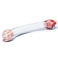 thumbnail image 2 of Glas Tête Rouge 8 Pouces Gode en Verre à Double Extrémité, Transparent, 2 of 5