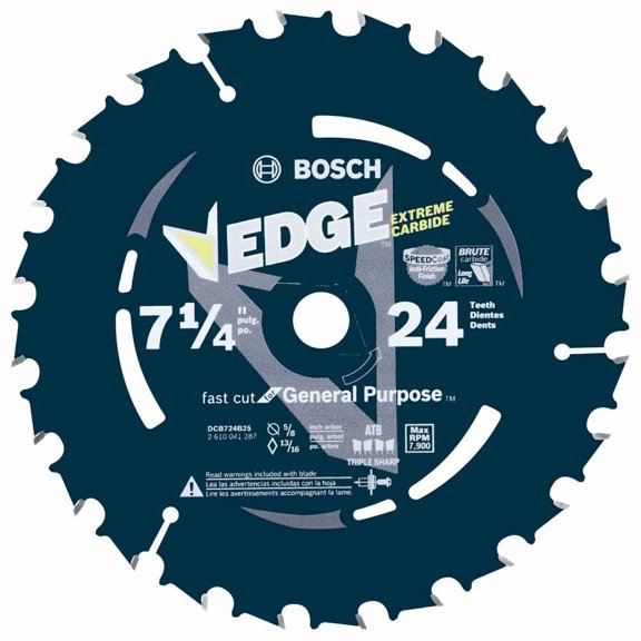 Bosch 7-1/4 Inch 24 Tooth Construction Portable Saw Blade Framing