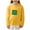 Yellow, variant on hengsof Girls' Long-Sleeve Sweatshirt Minimalist Graphic Print Casual Basic Crewneck Top