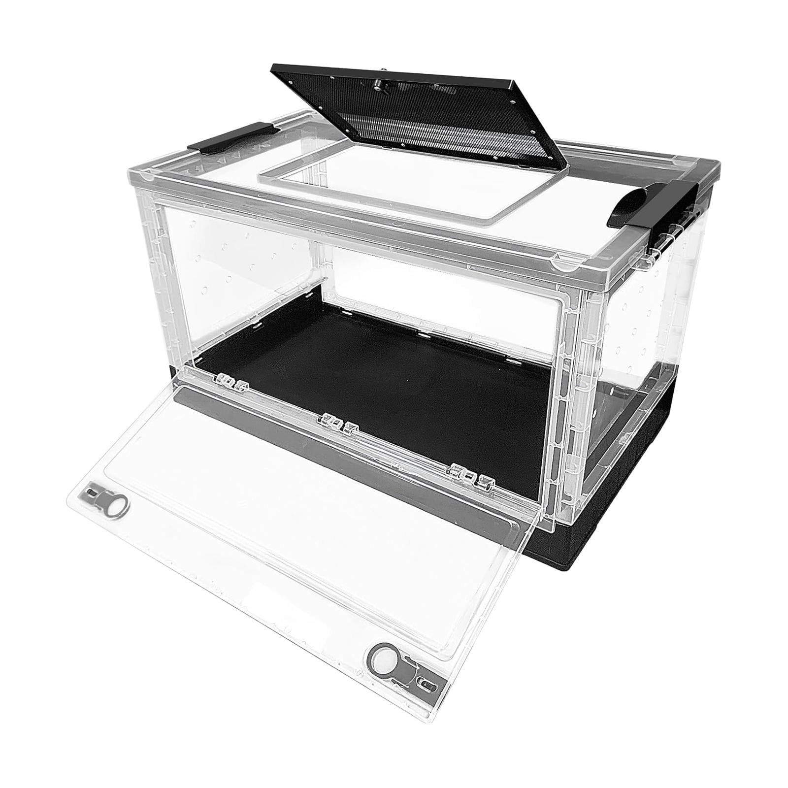 Transparent Reptile Container Terrarium Cage Foldable Lightweight for Bearded Dragons Frogs Snakes