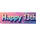 thumbnail image 4 of Colorful Glittery Happy 13th Banner Background Party Decors for 13th Birthday Celebrations Photography Props Party Supplies Backdrop for Decorating Events, 4 of 4