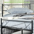 thumbnail image 7 of Geniqua Twin Size Bed Frame Steel Black Foundation Classic Headboard Footboard Foundation Tool Free No Box Spring Needed, 7 of 7