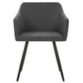 thumbnail image 4 of vidaXL Modern Fabric Upholstered Dining Chair with Metal Legs, Gray, 4 of 8