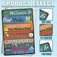 thumbnail image 2 of Funny Home Wall Decor Vintage Metal Sign Welcome to Our Patio Metal Tin Signs Retro Farmhouse Home Outdoor Signs Wall Decor 12X 8 Inches, 2 of 13