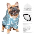 thumbnail image 3 of Fotbe Blue Snake Print Small Dog Sweater Hoodies Pet Grey Hooded Soft Fleece Sweatshirts with Pocket Fall Winter Puppy Cat Sweaters Warm Clothes-Large, 3 of 7