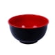 thumbnail image 1 of 1 cuenco de sopa de porcelana de imitación de 1050 ml cuenco de arroz anticaída cuenco de fideos de doble color rojo negro -19x9 cm (negro), 1 of 4