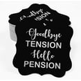 thumbnail image 2 of Inkdotpot Real Silver Foil Good Bye Tension Hello Pension Retirement Tags Favor Bracket Shape Hang Pack Of 50 Paper Tags, 2 of 7