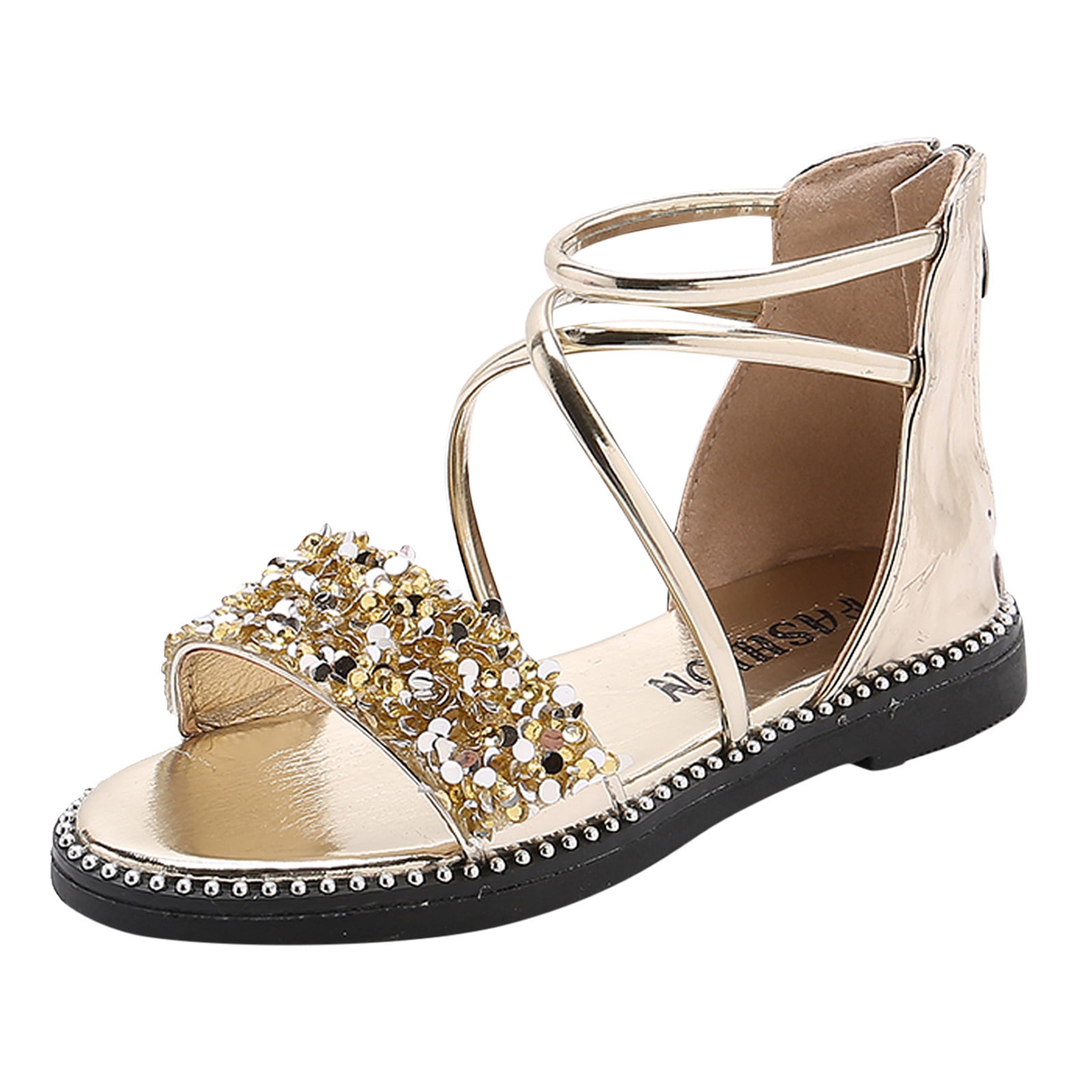 dmqupv Toddler Girl Size 5 Shoes Sandals For Girls Baby Rhinestone