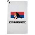 thumbnail image 1 of Serbia Olympic - Field Hockey - Flag - Silhouette Golf Towel with Carabiner Clip, 1 of 5
