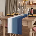 thumbnail image 2 of Table Runners 120 Inches Long Dress Scarves, Navy Blue Ombre Farmhouse Coffee/Dining/Kitchen Table Runner for Living Room, Modern Abstract Art Texture 13x120 Inch, 2 of 9