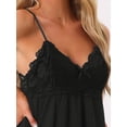 thumbnail image 4 of DARING DIVA Women's V-neck Lace Sleeveless Nightwear XL Black, 4 of 6