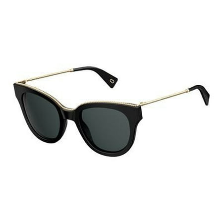 Marc Jacobs Women's Chain Cat Eye Sunglasses, Black/Grey Blue, One Size