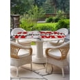 thumbnail image 3 of Baseball Sport Round Fitted Tablecloth with Elastic Edge, Home Sweet Beige Linen Texture Abstract Waterproof Stretch Table Covers for 45"-54" Tables Wipeable Table Cloth for Outdoor, 3 of 9