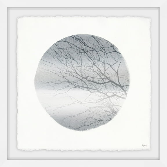 Tree in the Dusk Framed Painting Print